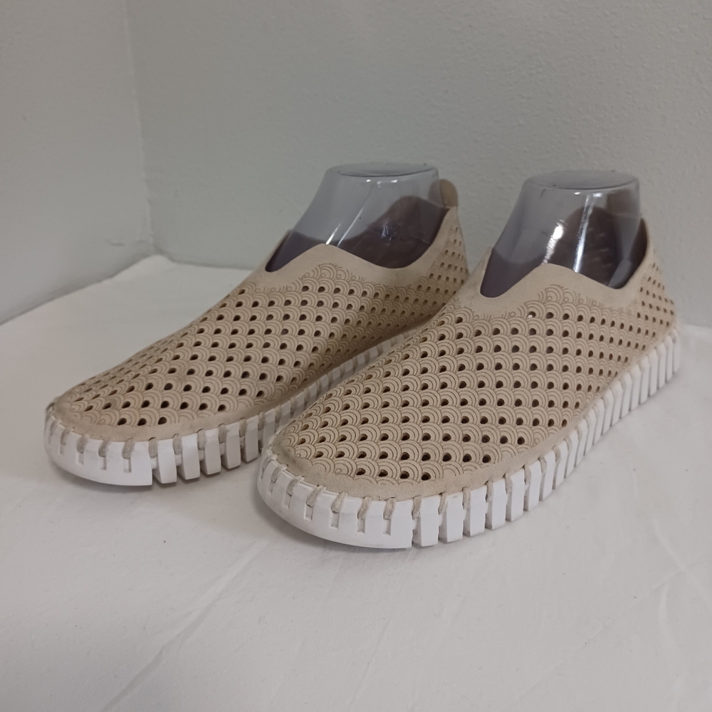 Ilse Jacobsen Tulip sneakers slip-on yellow/cream leather size 40